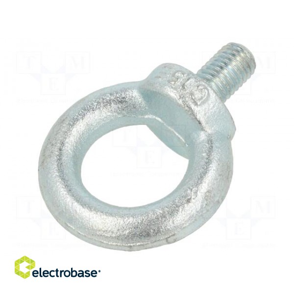 Lifting eye bolt | M12x20 | Head: eye | steel | zinc | DIN 580 | Ø: 30mm