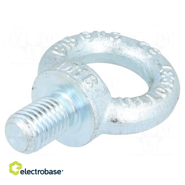 Lifting eye bolt | M18x30 | DIN: 580 | Head: eye | none | steel | zinc