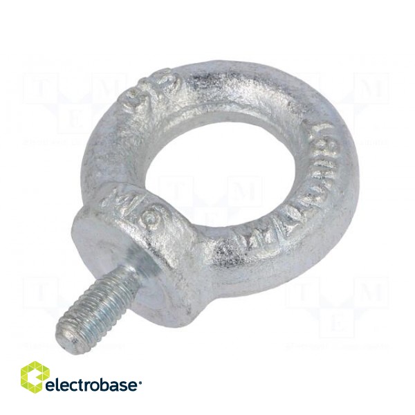 Lifting eye bolt | M6x13 | DIN: 580 | Head: eye | none | steel | zinc | 20mm