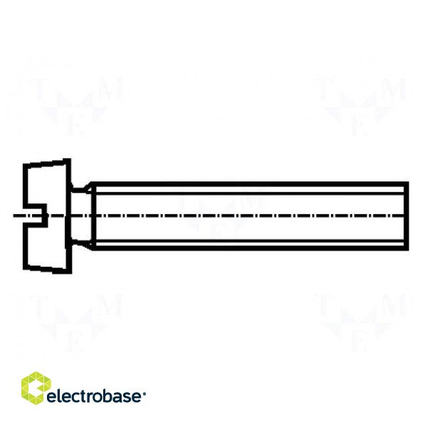 Screw | M1,6x20 | DIN: 84 | Head: cheese head | slotted | steel | zinc