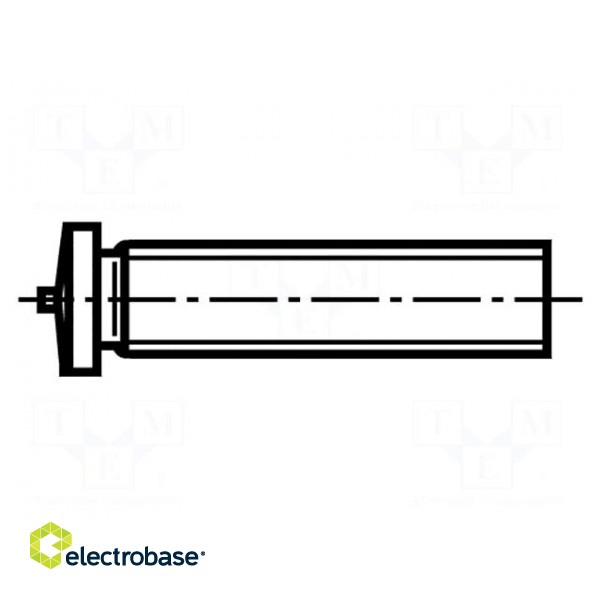 Screw | M6x12 | steel | copper | DIN 32501-1 | for welding