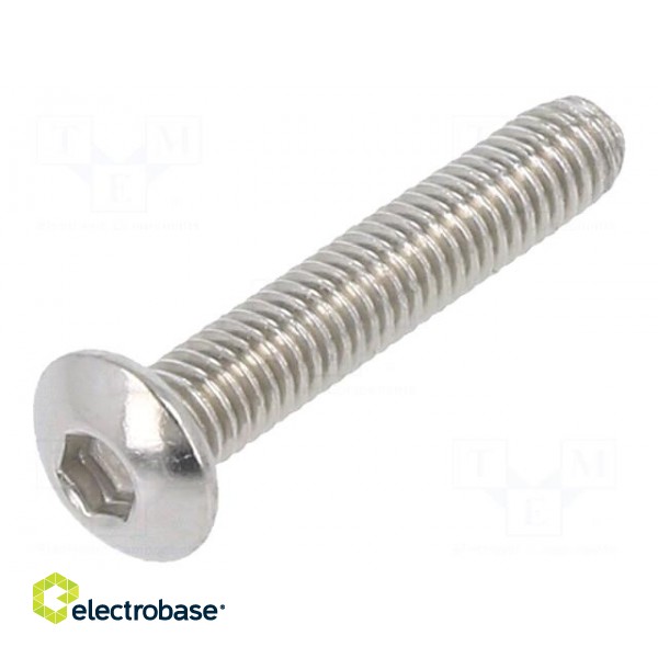 Screw | M3x16 | Head: button | imbus | A2 stainless steel | HEX 2mm