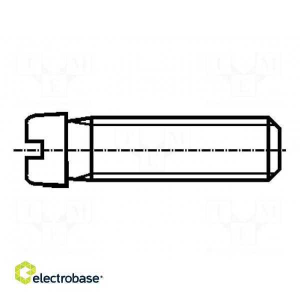 Screw | M5x8 | 0.8 | Head: cheese head | slotted | 1,2mm | steel | zinc