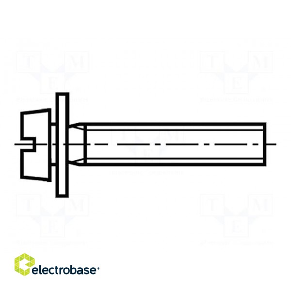 Screw | M4x6 | 0.7 | Head: cheese head | slotted | 1,2mm | steel | zinc