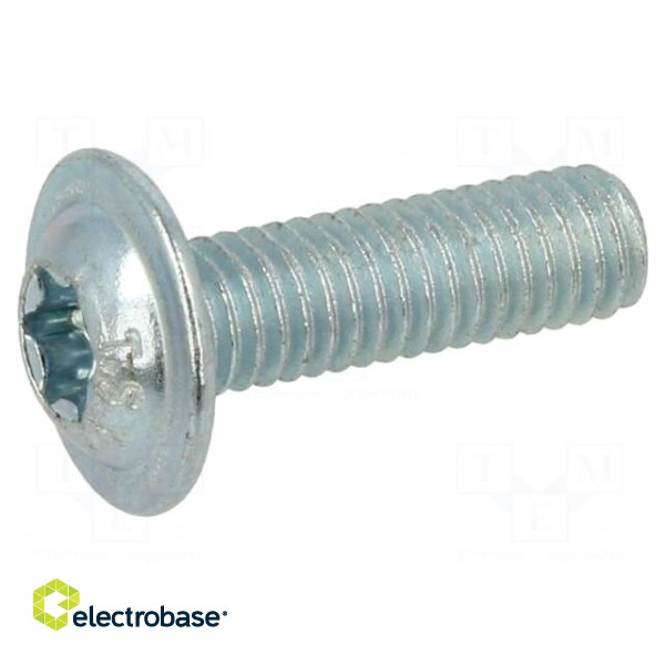 Screw | with flange | M6x20 | 1 | Head: button | Torx® | TX30 | steel | zinc