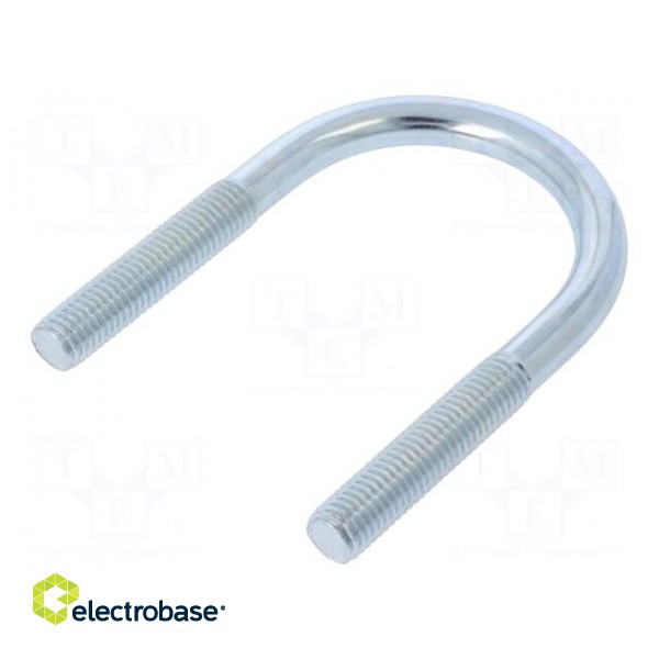 U-bolt | B | 1.75 | steel | zinc | Thread len: 53mm | for fixing pipes
