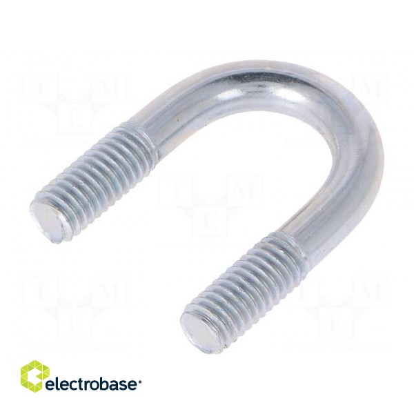 U-bolt | B | 1 | steel | zinc | Thread len: 13mm | for fixing pipes