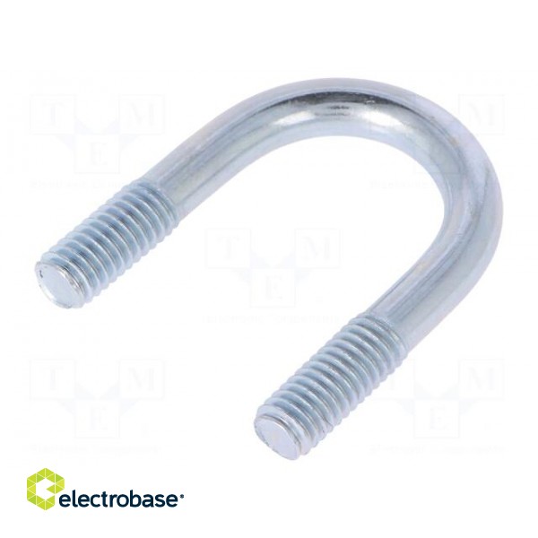 U-bolt | B | steel | zinc | Thread len: 14mm | Int.width: 18mm | H: 37mm