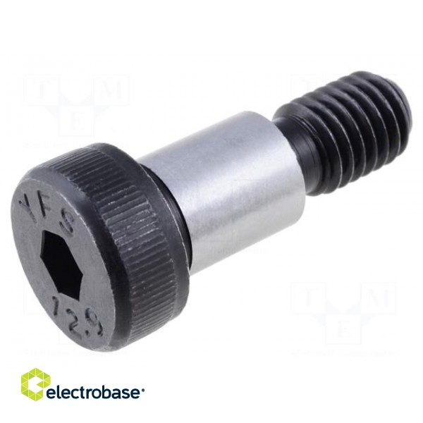Shoulder screw | steel | M10 | 1.5 | Thread len: 16mm | hex key | HEX 6mm
