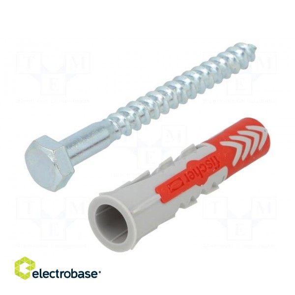 Plastic anchor | with screw | 12x60 | DUOPOWER | 10pcs | 12mm image 1