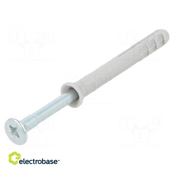 Plastic anchor | with screw | 5x40 | zinc-plated steel | N | 100pcs. image 1