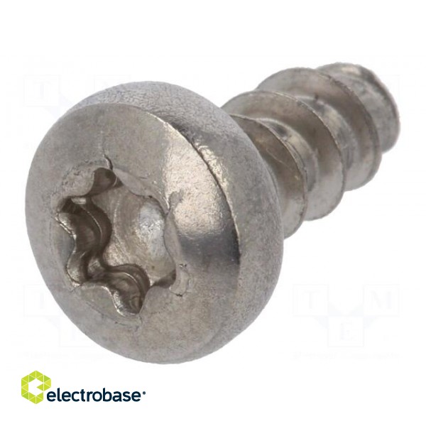 Screw | 3.5x8 | Head: cheese head | Torx® | TX15 | A2 stainless steel