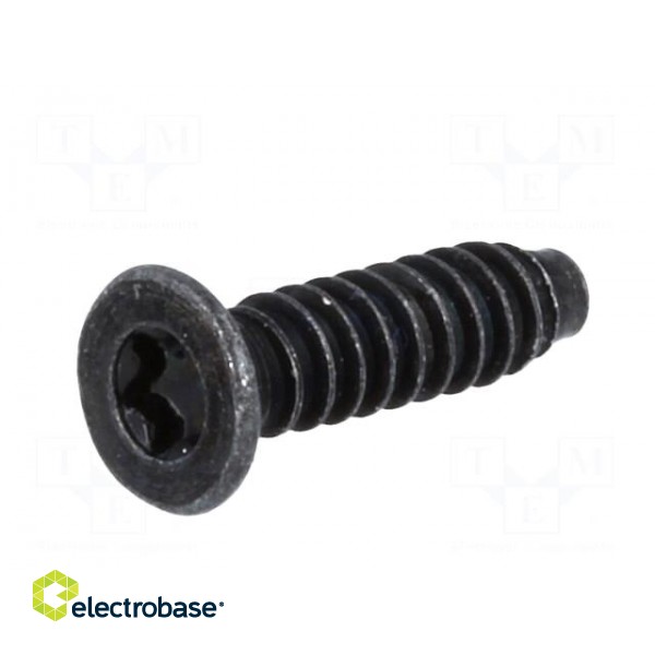 Screw | 3x12 | Head: countersunk | Torx® | steel | black finish image 2