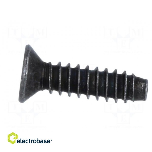 Screw | 3x12 | Head: countersunk | Torx® | steel | black finish image 3