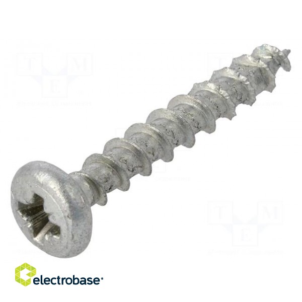 Screw | 6x40 | Head: cheese head | Pozidriv | PZ3 | steel | zinc | SPAX® image 1