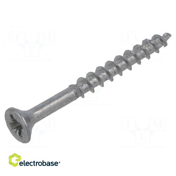 Screw | for wood | 3.5x35 | Head: countersunk | Pozidriv | PZ2 | zinc