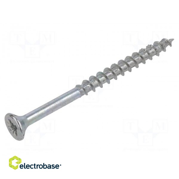 Screw | for wood | 4.5x60 | Head: countersunk | Pozidriv | PZ2 | zinc