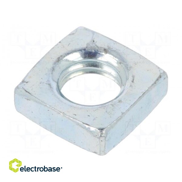 Nut | square | M5 | steel | Plating: zinc | Pitch: 0,8 | BN: 145 | DIN: 562