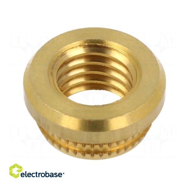 Threaded insert | brass | M10 | BN 37905 | L: 4.55mm | for plastic