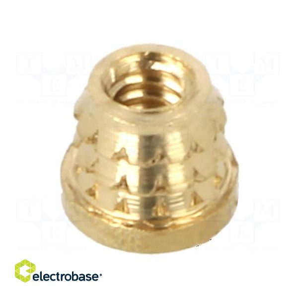 Threaded insert | brass | M1,6 | BN 37901 | L: 2mm | for plastic image 1