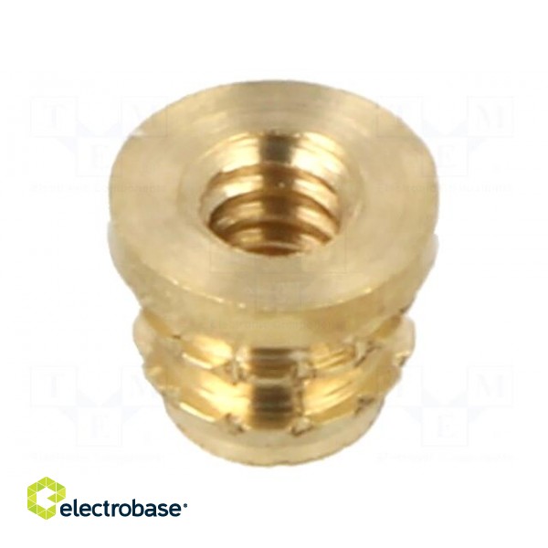 Threaded insert | brass | M1,6 | BN 37901 | L: 2mm | for plastic фото 2