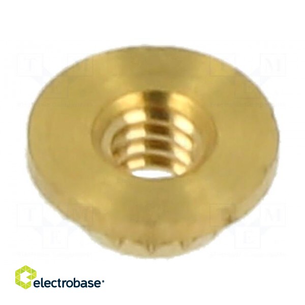 Threaded insert | brass | M2 | BN 37905 | L: 1.35mm | for plastic