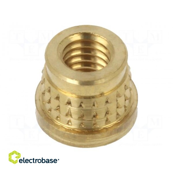 Threaded insert | brass | M3,5 | BN 37901 | L: 4.1mm | for plastic image 1