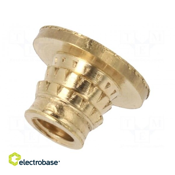 Threaded insert | brass | M3 | BN 37896 | L: 4.1mm | for plastic image 1