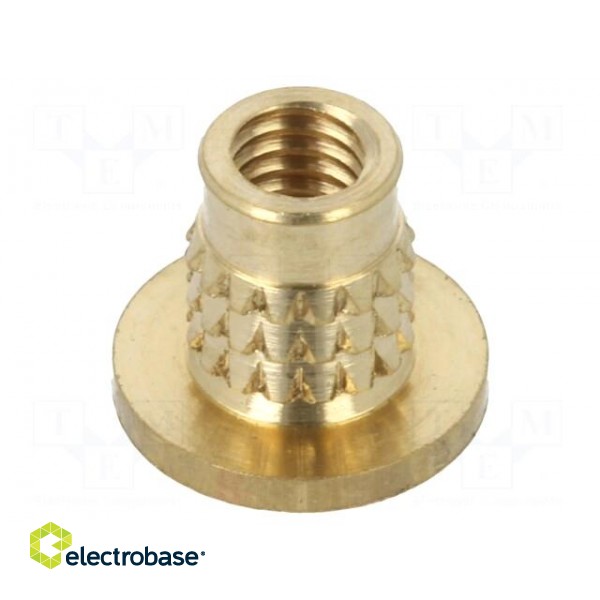 Threaded insert | brass | M3 | BN 37896 | L: 5.2mm | for plastic paveikslėlis 1