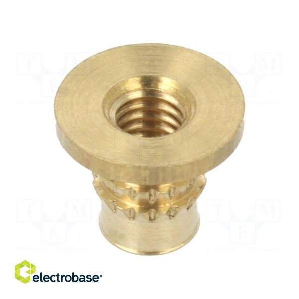 Threaded insert | brass | M3 | BN 37896 | L: 5.2mm | for plastic paveikslėlis 2