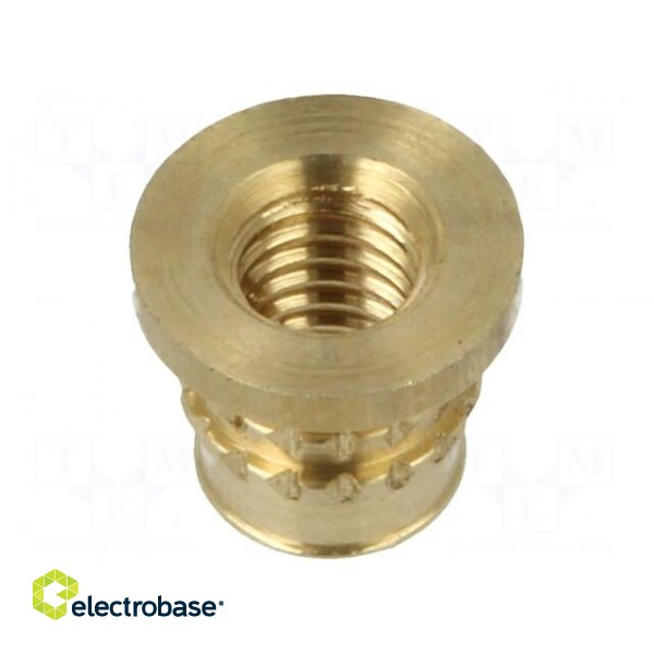 Threaded insert | brass | M3 | BN 37901 | L: 4.1mm | for plastic фото 2