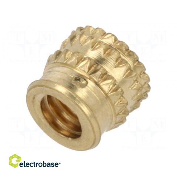 Threaded insert | brass | M4 | BN 37885 | L: 5.6mm | for plastic image 2