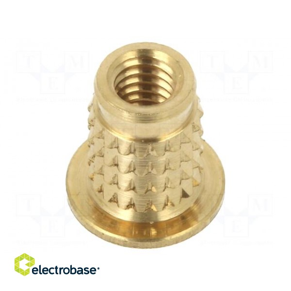 Threaded insert | brass | M4 | BN 37896 | L: 8.5mm | for plastic image 1