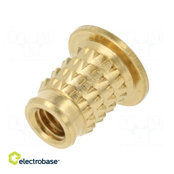 Threaded insert | brass | M4 | BN 37896 | L: 8.5mm | for plastic image 2