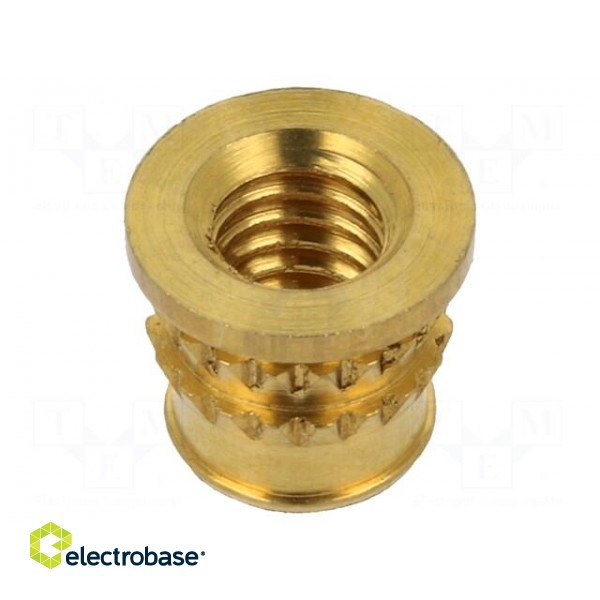 Threaded insert | brass | M4 | L: 5.6mm | for plastic | MULTISERT® paveikslėlis 2