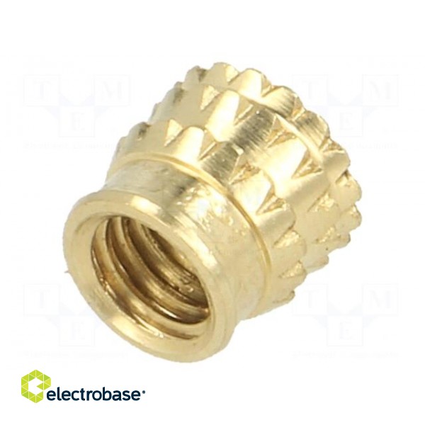 Threaded insert | brass | without coating | M5 | L: 6.5mm
