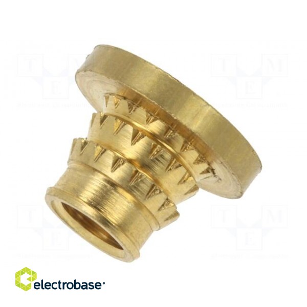 Threaded insert | brass | M5 | BN 37898 | L: 6.6mm | for plastic paveikslėlis 1