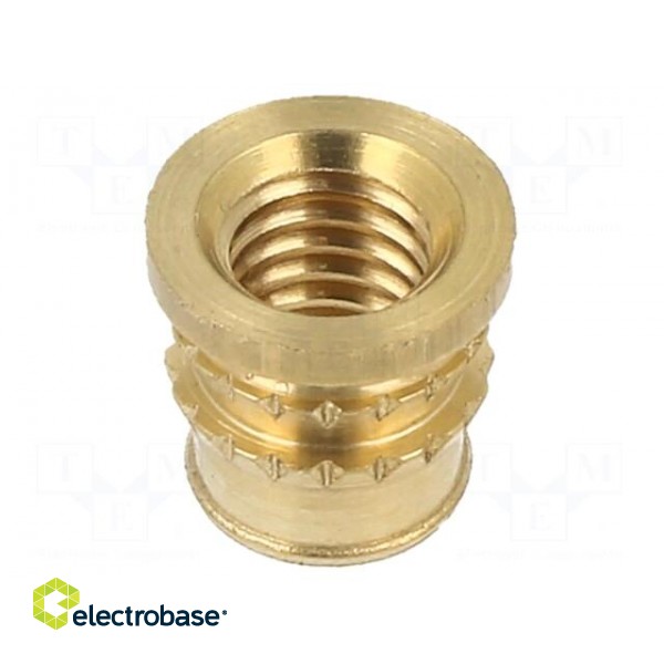 Threaded insert | brass | M5 | L: 6.6mm | for plastic | MULTISERT® image 2