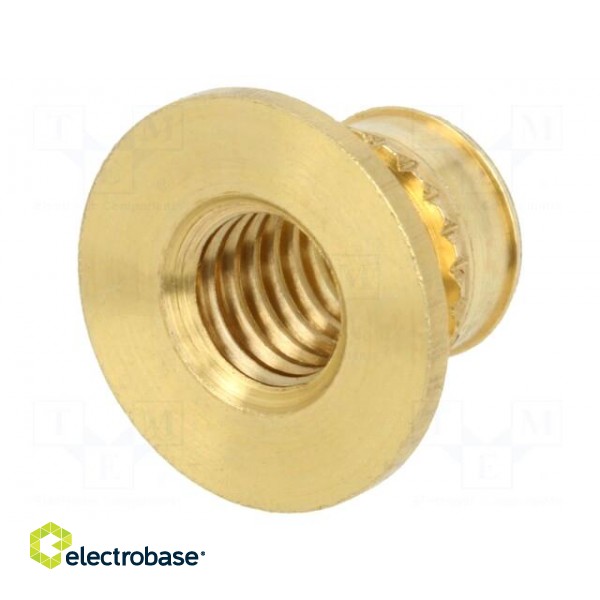 Threaded insert | brass | M6 | BN 37896 | L: 7.7mm | for plastic paveikslėlis 3