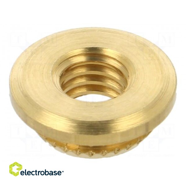 Threaded insert | brass | M6 | BN 37905 | L: 3mm | for plastic paveikslėlis 2