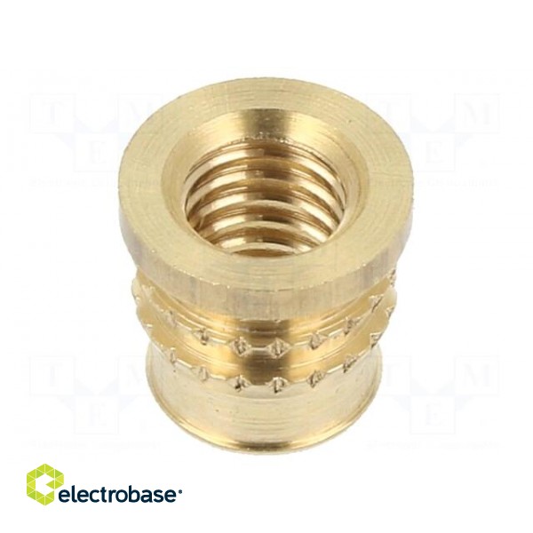 Threaded insert | brass | M6 | L: 7.7mm | for plastic | MULTISERT® image 2
