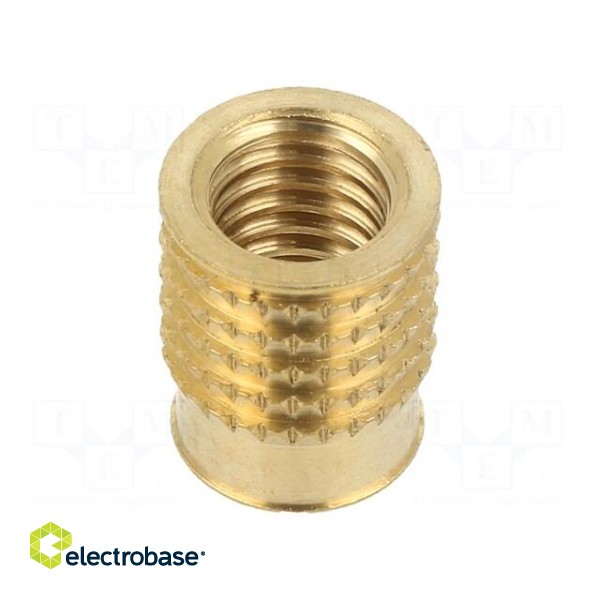 Threaded insert | brass | M8 | BN 37885 | L: 13.8mm | for plastic image 1