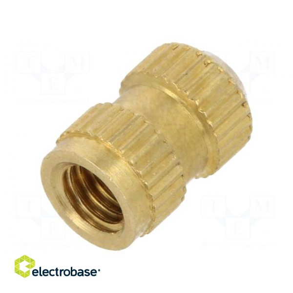 Threaded insert | brass | without coating | M3 | BN: 1045 | L: 7mm