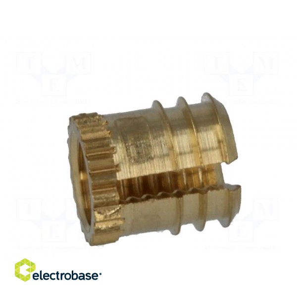 Threaded insert | brass | without coating | M3 | BN: 1046 | L: 4.72mm paveikslėlis 3