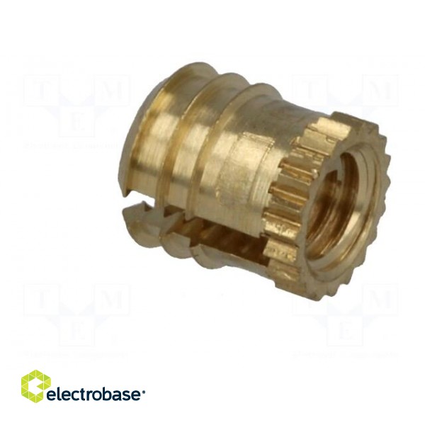 Threaded insert | brass | without coating | M3 | BN: 1046 | L: 4.72mm paveikslėlis 8