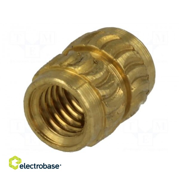 Threaded insert | brass | without coating | M3 | BN: 1934 фото 1