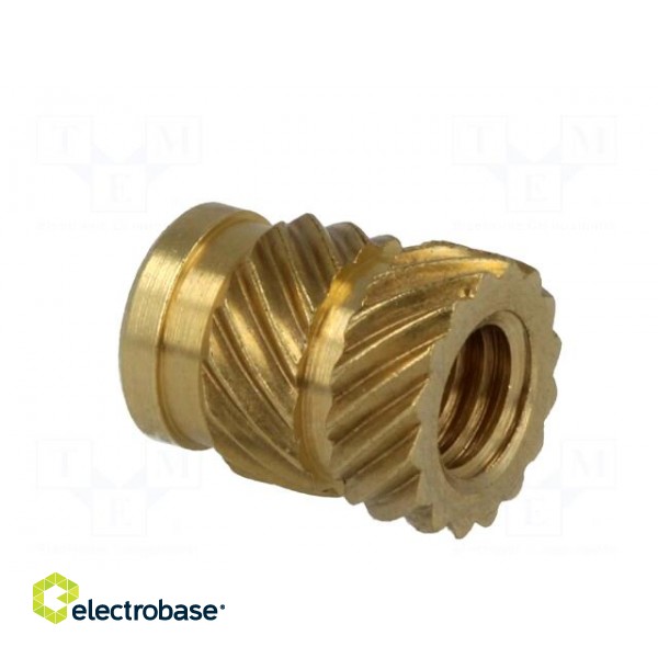 Threaded insert | brass | without coating | M4 | BN: 1052 | L: 8.2mm image 4