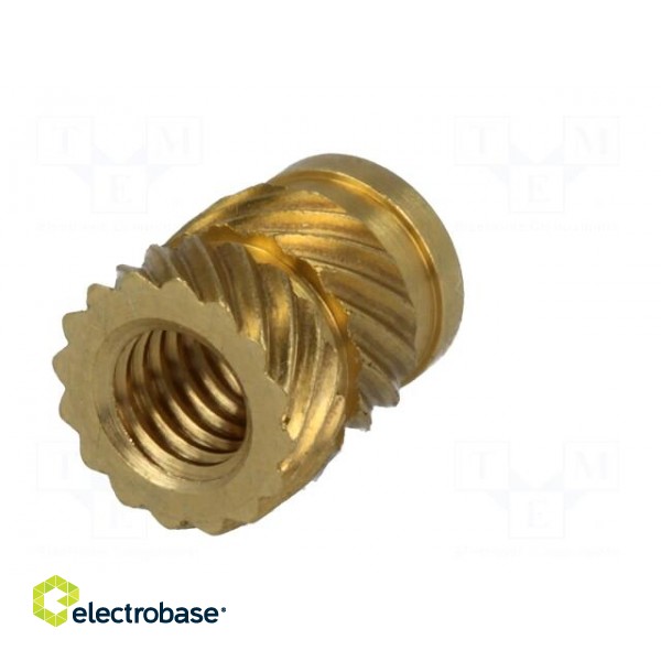 Threaded insert | brass | without coating | M4 | BN: 1052 | L: 8.2mm image 6