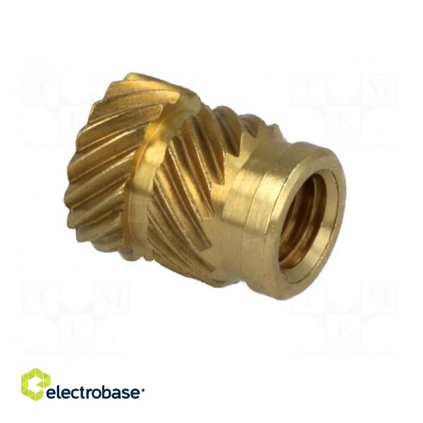 Threaded insert | brass | without coating | M4 | BN: 1052 | L: 8.2mm image 8