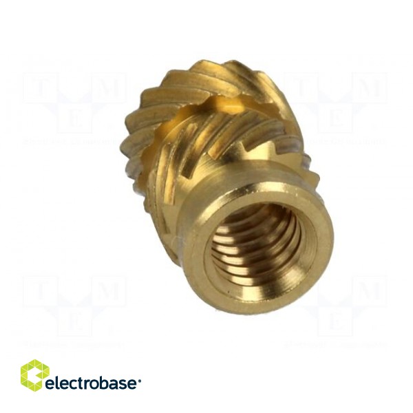 Threaded insert | brass | without coating | M4 | BN: 1052 | L: 8.2mm image 9